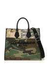 DOLCE & GABBANA PATCHWORK CAMOUFLAGE SHOPPING BAG