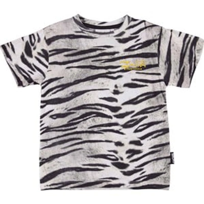 Molo Kids' White & Black Tiger T-shirt