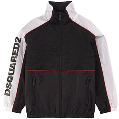 Dsquared2 Kids Black And White Windbreaker With Logo