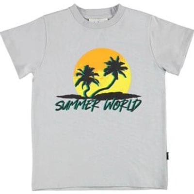 Molo Kids' Road T-shirt Summer World In Blue