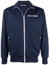 Palm Angels Navy Polyester Classic Track Sweatshirt In Blue