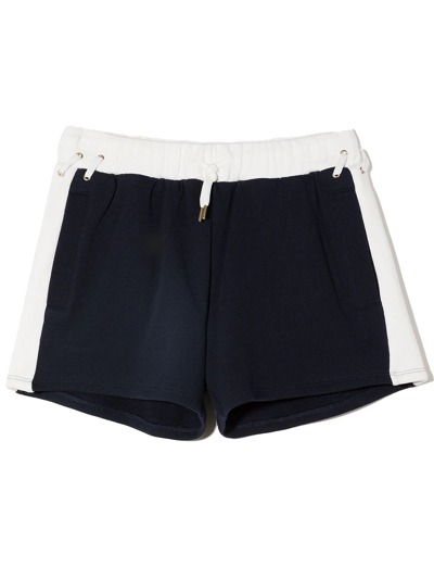 Chloé Kids' Logo-embroidered Track Shorts In Black