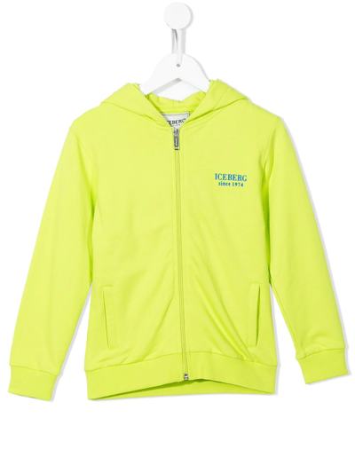 Iceberg Kids' Logo-printed Hoodie In Green