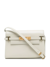 Saint Laurent Manhattan Leather Shoulder Bag In White