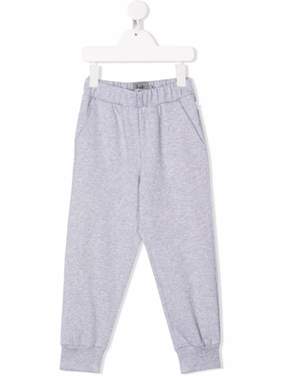 Il Gufo Kids' Cotton Tapered Joggers In Grey