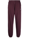 SPORTY AND RICH LOGO-PRINT COTTON TRACK PANTS