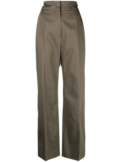 Patou High-waisted Wide-leg Trousers In B Bronze