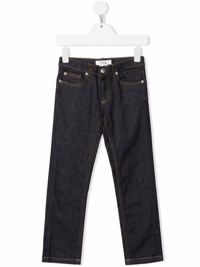 Bonpoint Kids' Mid-rise Slim-fit Jeans In Blue