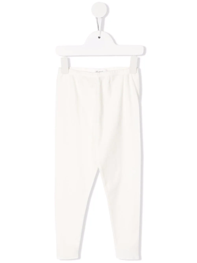 Bonpoint Babies' Tapered-leg Stretch Trousers In White