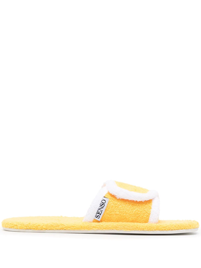 Senso Iris Towelling Sandals In Yellow