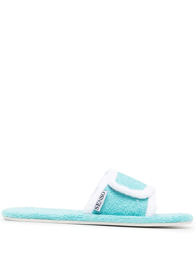 Senso Iris Towelling Sandals In Aqua