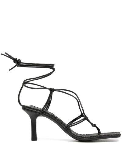 Senso Maya Ankle-tie Sandals In Black
