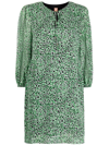 HUGO BOSS GRAPHIC-PRINT LONG-SLEEVE DRESS