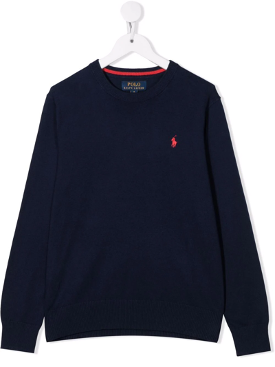 POLO RALPH LAUREN EMBROIDERED-LOGO JUMPER