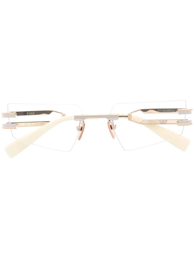 Balmain Fixe Rimless Glasses In Gold