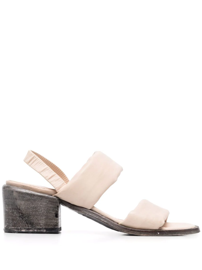 Moma Double-strap Leather Sandals In Neutrals