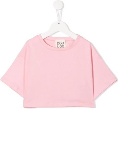 Douuod Teen Patch-detail Short-sleeved T-shirt In Pink