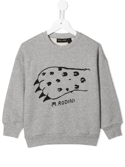 Mini Rodini Kids' Graphic-print Sweatshirt In Grey