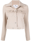 Courrèges Courregès Trucker Jacket Signature Twill In Neutral