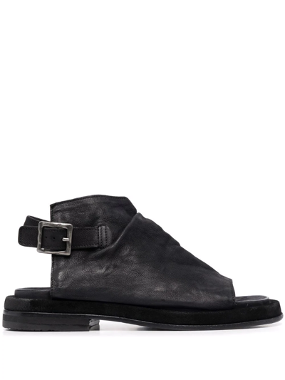 Moma Buckle-fastened Leather Sandals In Black