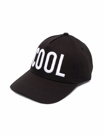 Dsquared2 Kids' Cool-embroidered Baseball Cap In Black
