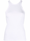Polo Ralph Lauren Cotton Ribbed Vest Top In White