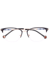 Carolina Herrera Logo-engraved Two-tone Glasses In Blue