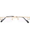 CARTIER RIMLESS SQUARE-FRAME GLASSES