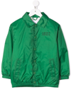 Molo Pointed-collar Button-up Padded Jacket In Green