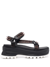 Stella Mccartney 70mm Stud-embellished Platform Sandals In Black