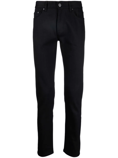 Pt Torino High-rise Slim-fit Jeans In Black