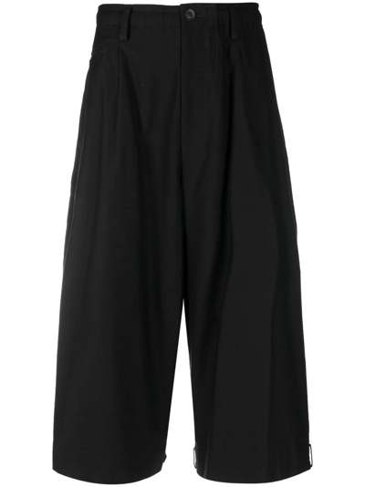 Yohji Yamamoto Cropped Tailored Trousers In Black