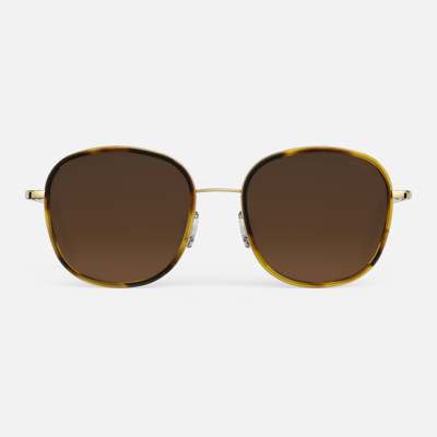 Randolph Engineering Elinor In 23k Gold With Dark Caramel Tortoise & Ca