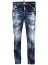 DSQUARED2 ACID WASH CROPPED JEANS