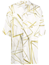 Rick Owens Tommy Abstract-print Oversized Woven Shirt In Milk/sulphate