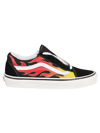Vans Black And Red Canvas Old Skool Dx Sneakers In Flames