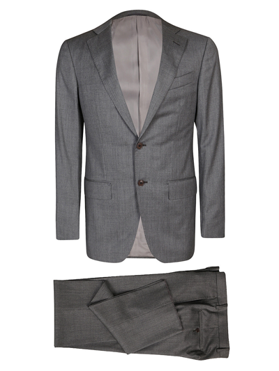 Ermenegildo Zegna Men's Plaid Two-piece Wool Suit In Gray