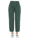 Kenzo Paisley-print Cropped Trousers In Green
