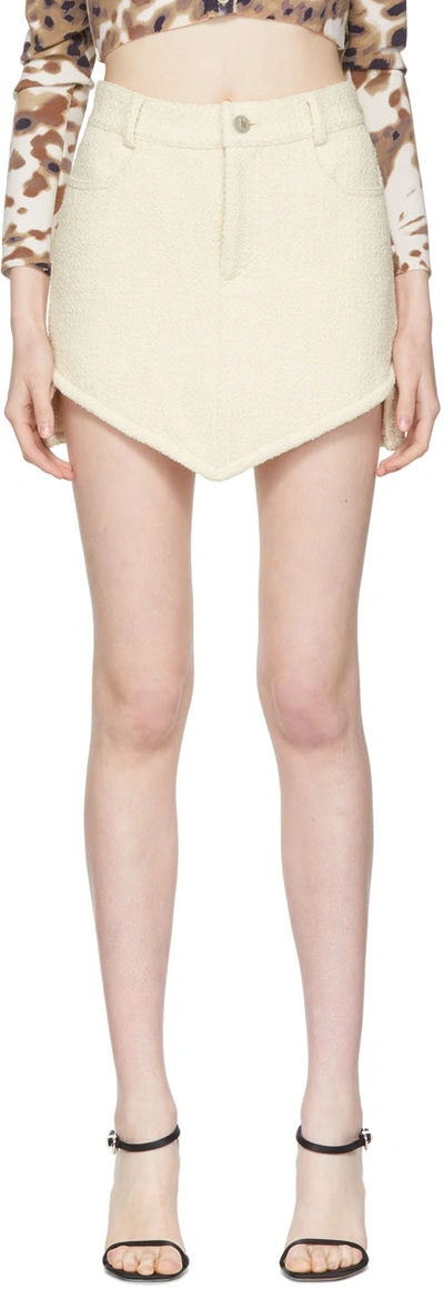 Attico Off-white Dean Miniskirt In 060 Natural