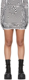 Vetements Black & White Zebra Miniskirt In Zebra Print