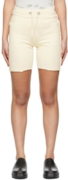 Helmut Lang Off-white Panel Lounge Shorts In Beige