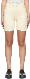 Helmut Lang Off-white Panel Lounge Shorts In Custard - K66