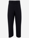 Giorgio Armani Regular Tapered Trousers In Rosso