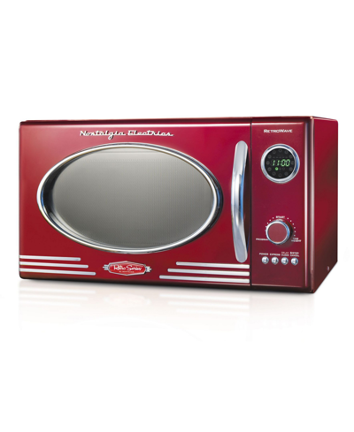 Nostalgia Retro Microwave Oven, 0.9 Cube' In Retro Red