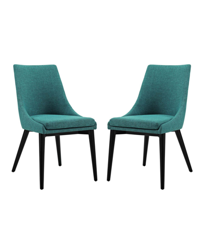 Modway Viscount Dining Side Chair (set Of 2) In Laguna