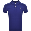 RALPH LAUREN RALPH LAUREN SLIM FIT POLO T SHIRT BLUE