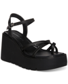 Madden Girl Vault Strappy Platform Wedge Sandals In Black