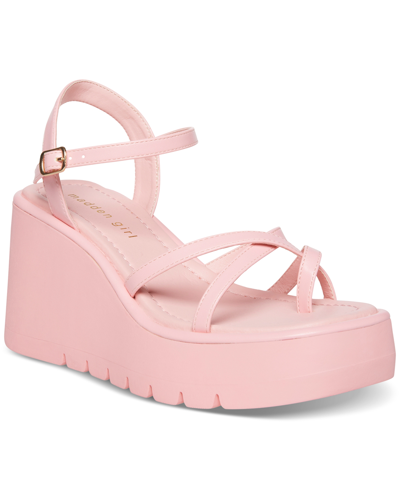 MADDEN GIRL VAULT STRAPPY PLATFORM WEDGE SANDALS 