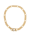 ETTIKA 18K GOLD PLATED PAVE CLASP AND CHAIN NECKLACE