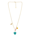 ETTIKA 18K GOLD PLATED CHAIN NECKLACE WITH BEADS